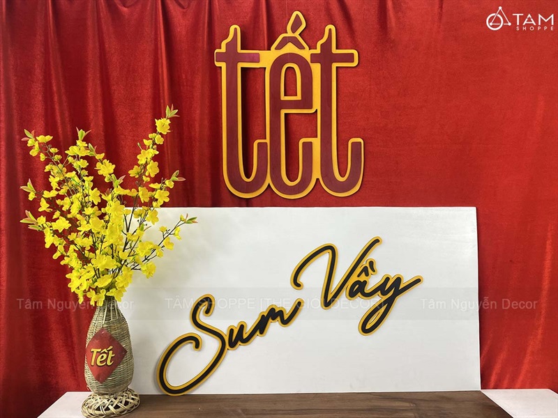 Chữ Tết Sum Vầy Cao 30-64cm [Bằng gỗ - Nhẹ] CHUGO-22